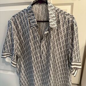 Dior Gray Patterned Men's Shirt